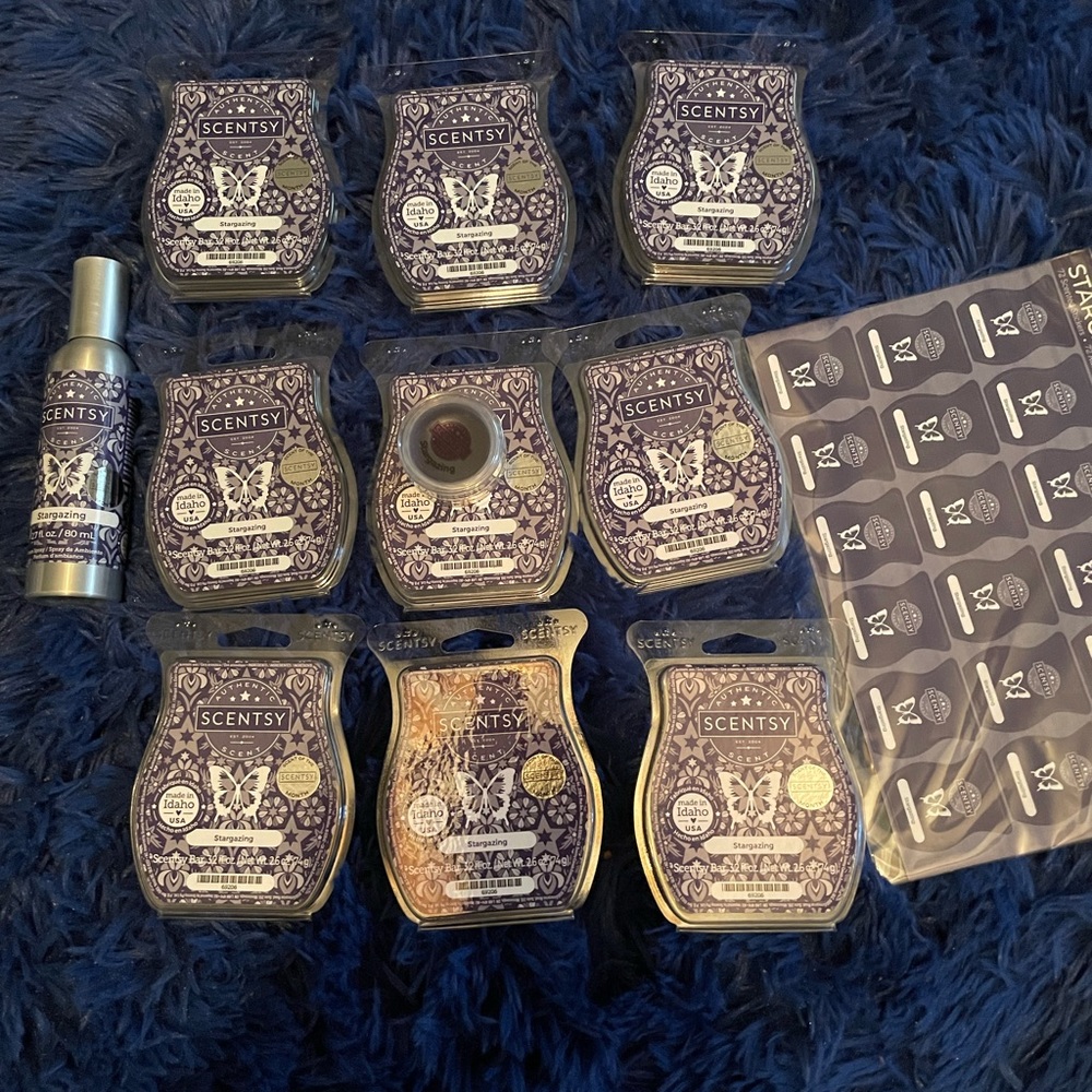 Scentsy Star gazing July 21’ Wax,and Spray Stickers